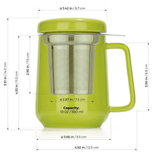 Load image into Gallery viewer, Lime Green Porcelain Mug Infuser 19oz (Matte Finish)
