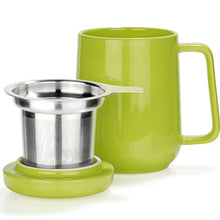 Load image into Gallery viewer, Lime Green Porcelain Mug Infuser 19oz (Matte Finish)
