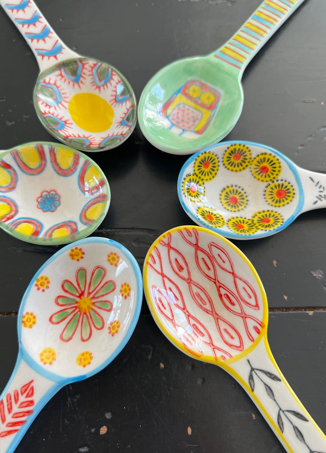 Multi-Color Ceramic Teaspoons
