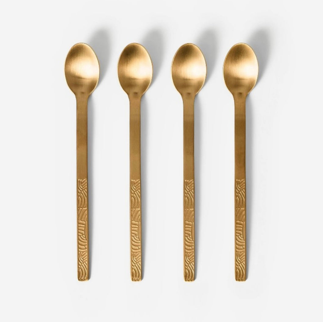 Gold Long-Handled Teaspoon