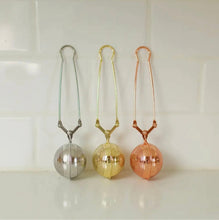 Load image into Gallery viewer, Gold Large Tea Strainer 7&quot;
