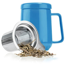 Load image into Gallery viewer, Blue Porcelain Mug Infuser 19oz

