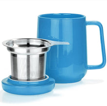 Load image into Gallery viewer, Blue Porcelain Mug Infuser 19oz
