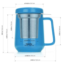 Load image into Gallery viewer, Blue Porcelain Mug Infuser 19oz
