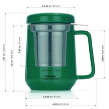 Load image into Gallery viewer, Green Porcelain Mug Infuser 19oz
