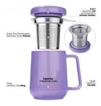 Load image into Gallery viewer, Purple Porcelain Mug Infuser 19oz (Matte Finish)
