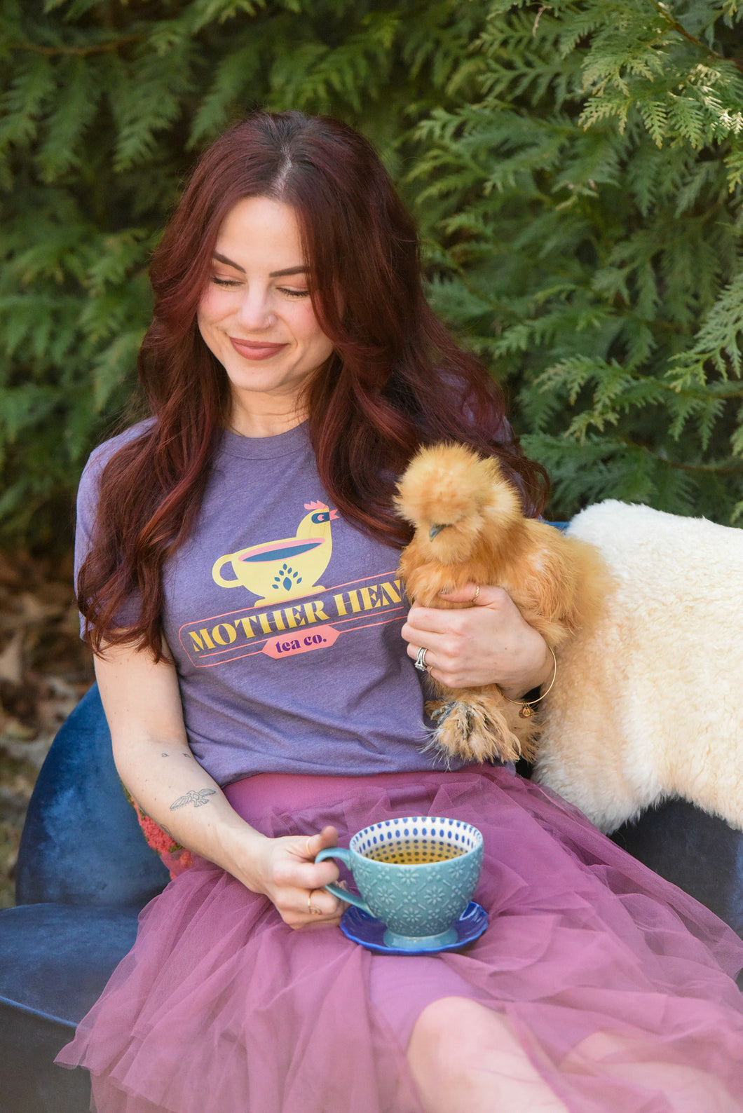 Purple Mother Hen Logo Tea-shirt